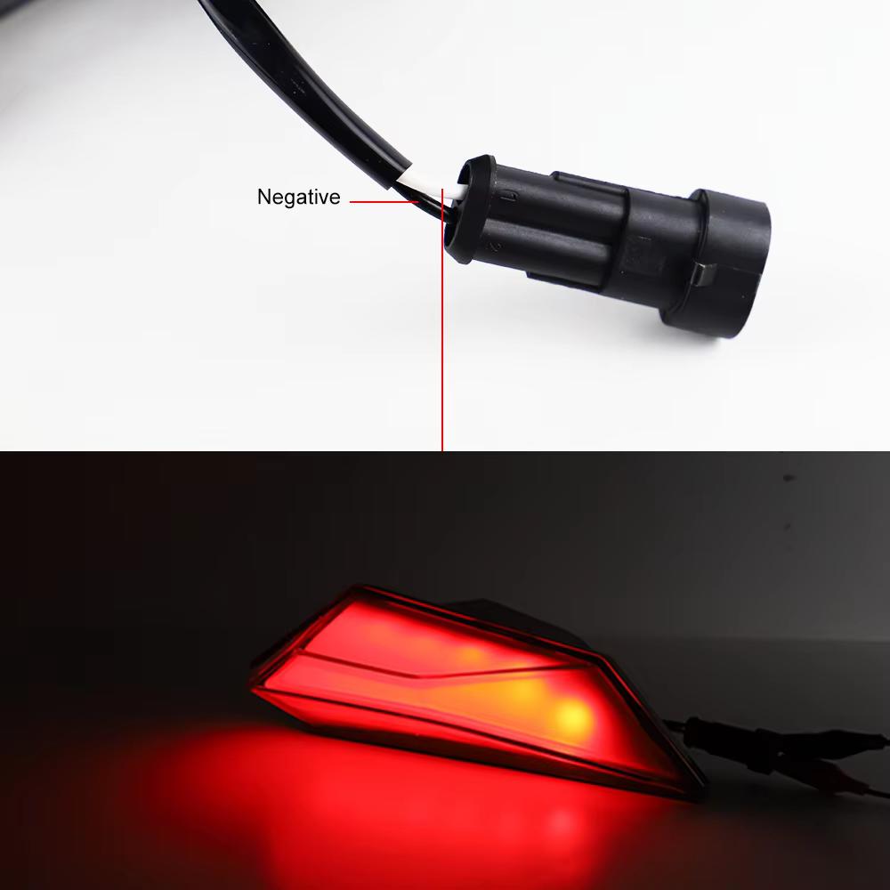 Пара прозрачных светодиодных задних боковых габаритных огней для Polaris RZR PRO XP 4 2020-2025 RZR PRO R 2025-2025 RZR TURBO R 2025-2025