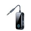 Bluetooth 5.4 AUX аудио передатчик приемник 2 в 1 беспроводной адаптер 3,5 мм с микрофоном HiFi стерео музыка для автомобиля ТВ ПК самолет динамик наушники
