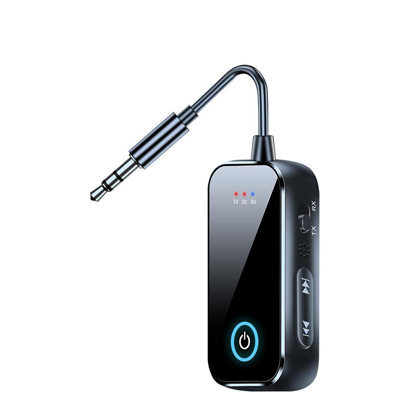 Bluetooth 5.4 AUX аудио передатчик приемник 2 в 1 беспроводной адаптер 3,5 мм с микрофоном HiFi стерео музыка для автомобиля ТВ ПК самолет динамик наушники