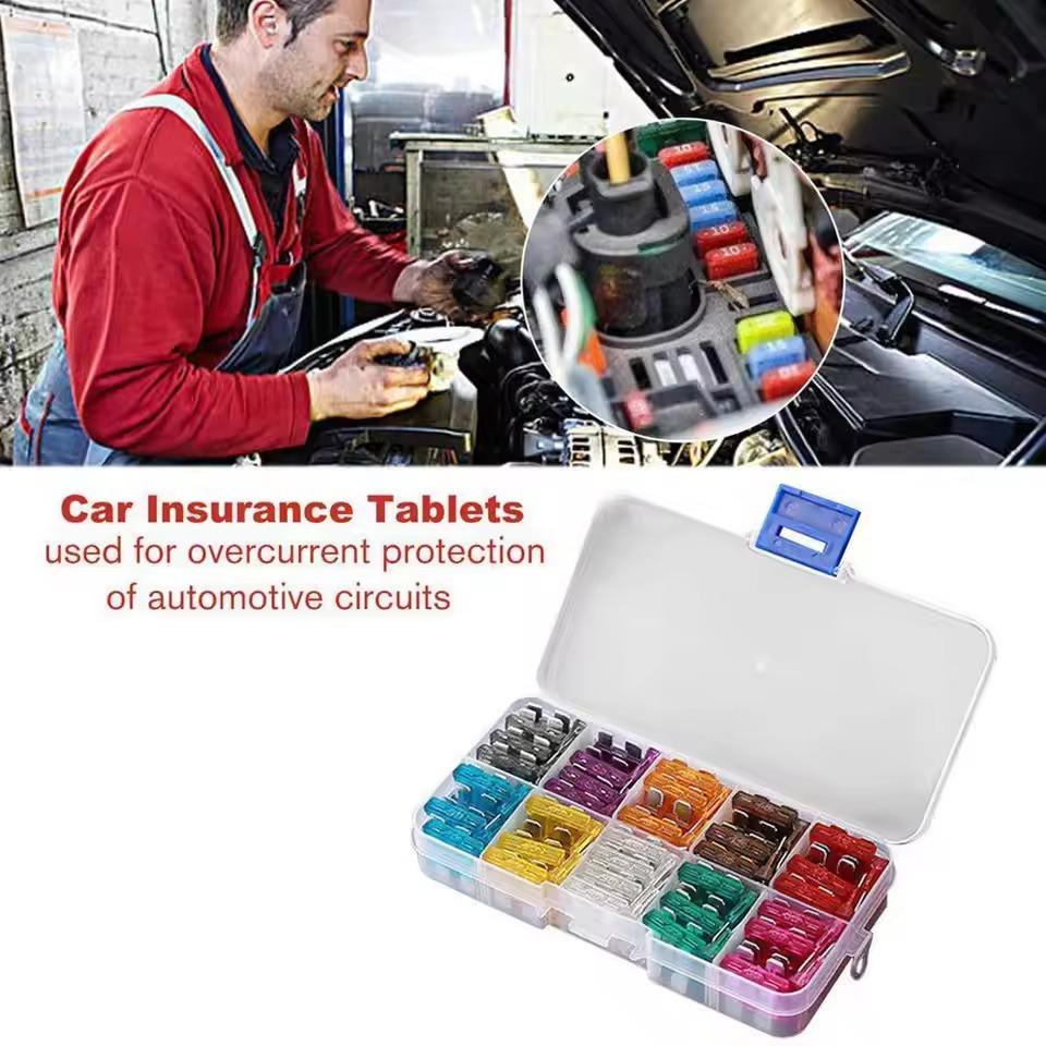 100pcs Automotive Fuses Fuses Automotive Fuses 2A/3A/5A/7.5A/10A/15A/20A/25A/30A/35A Amp Automotive Repair Tools
