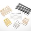 10pcs 5/8/10/12/18/22 Teeth Metal Hair Side Clip Comb Hairpins For Women Wedding Bridal Veil Styling Crafts Jewelry Making Tool