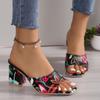 Women High Heel Sandals Summer New Casual Elegant Party Comfortable Women Fashion Open Toe Anti Slip High Heel Sandals