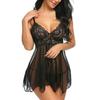 S-4XL Сексуальная женская кружевная куколка, нижнее белье, ночная сорочка, прозрачная одежда для сна, ночная одежда, мини-платье EMA