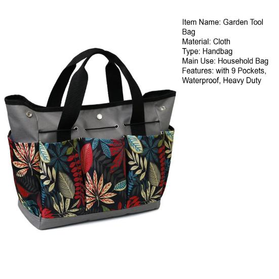 Садовая сумка для инструментов Yousheng с 9 карманами, водонепроницаемая, прочная, оксфордская, садовая сумка, большая вместимость, сумка-органайзер для садовых инструментов, сумка для хранения