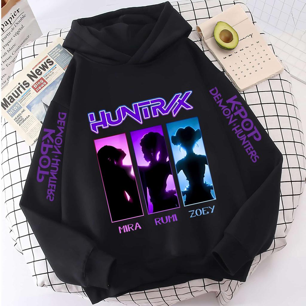 Hoodies Sweatshirts Girls Cartoon Printed Children's Girls Hooded Sweatshirt Children's Fashionable Casual Top Girls' Clothing