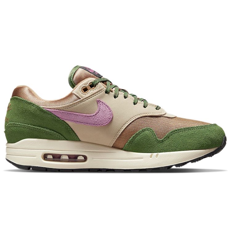 Nike Кроссовки унисекс Air Max 1 NH Treeline Зеленый Светло-Бордовый Темно-Коряги DR9773-300