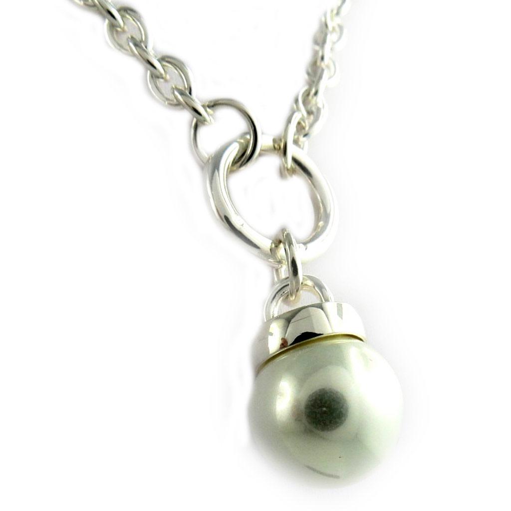 Les Trésors De Lily [B8316] - Silver Necklace 'Catherine' White