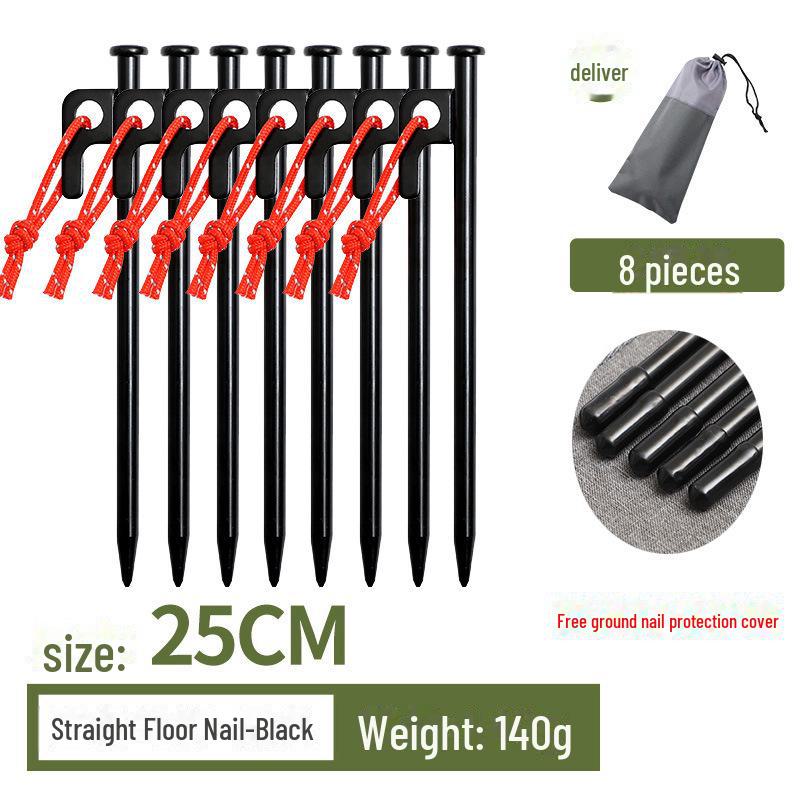 Outdoor Camping Windproof Steel Tent Peg Set
