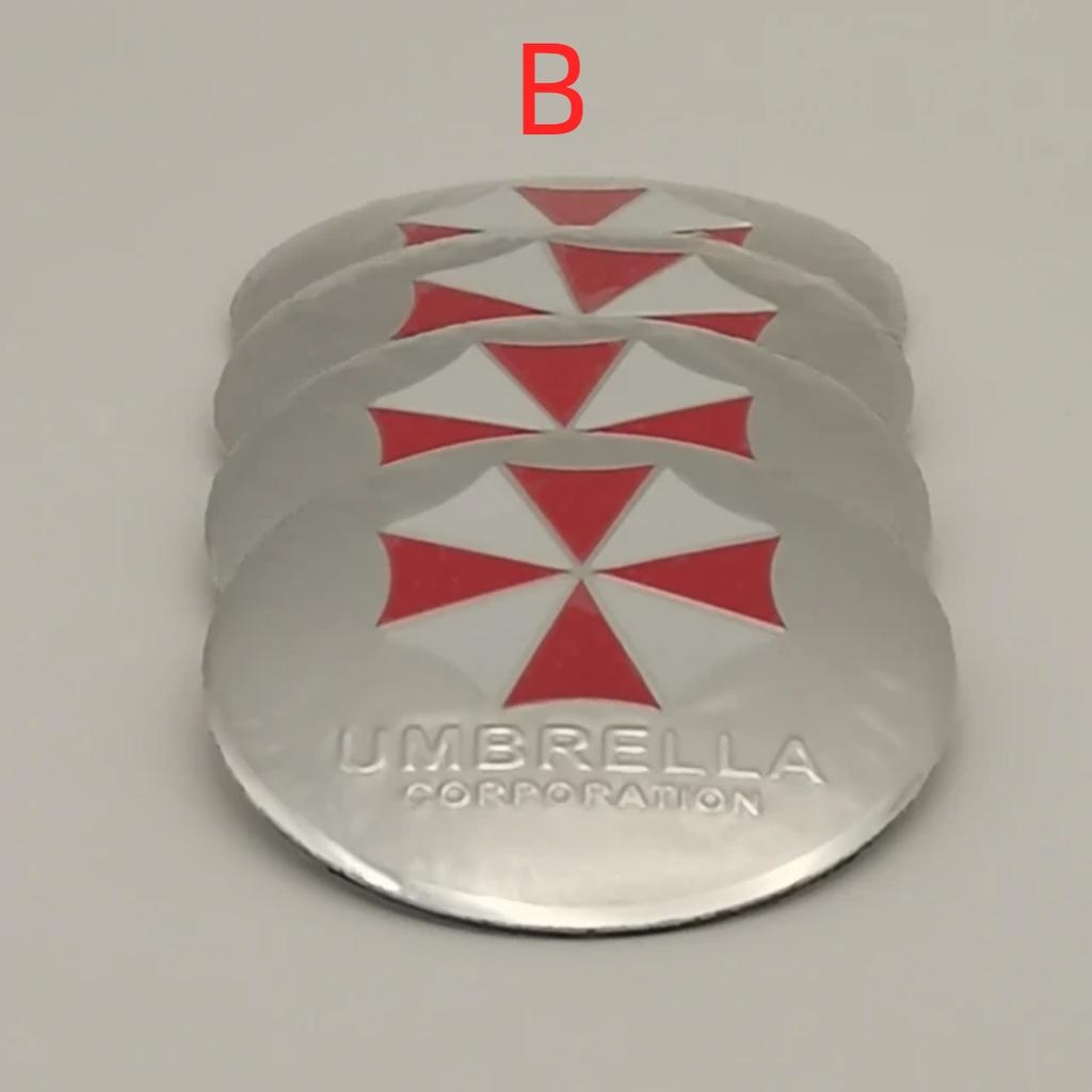 4 Pcs 56mm 60mm Umbrella Pattern Alloy Wheel Center Hub Cover Sticker C/adillac ATS B/uick GS Car Sticker Accessories