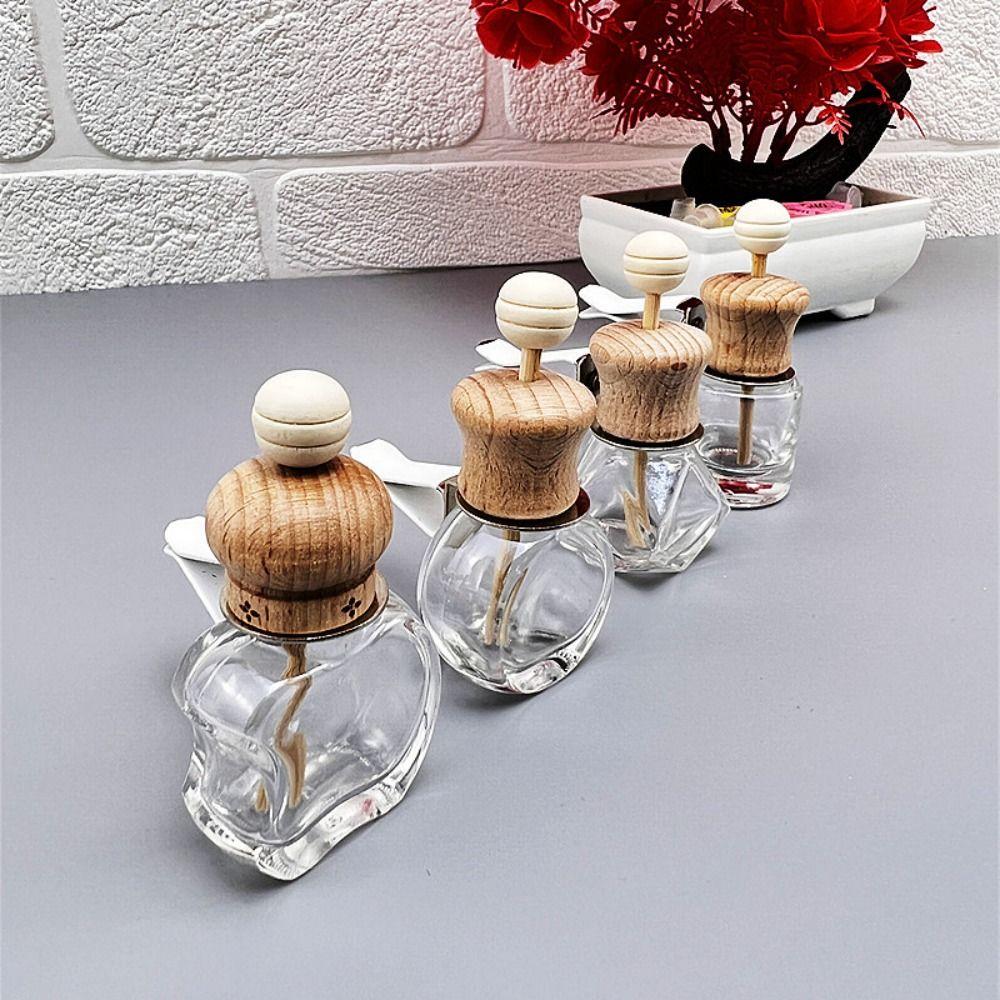 2шт прозрачная стеклянная бутылка для ароматерапии автомобильный зажим для духов стеклянная бутылка автомобильные принадлежности