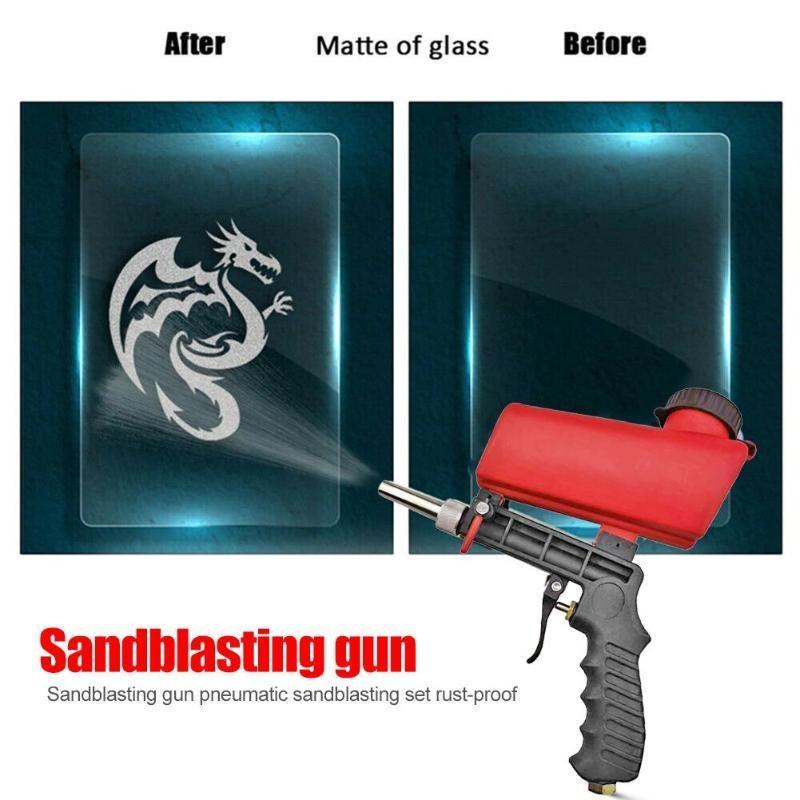 Портативный гравитационный пескоструйный пистолет 90 фунтов на квадратный дюйм, алюминиевый пневматический пескоструйный пистолет, пистолет-распылитель для удаления песка, пескоструйная машина