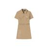 X Magic Stick Collaboration Solid Color Fashion Casual Polo Dress Women Dresses Khaki F11W329306FDK