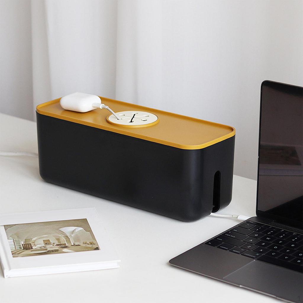 Wire Storage Case Socket Organiser Hide for Desktop Counter Home