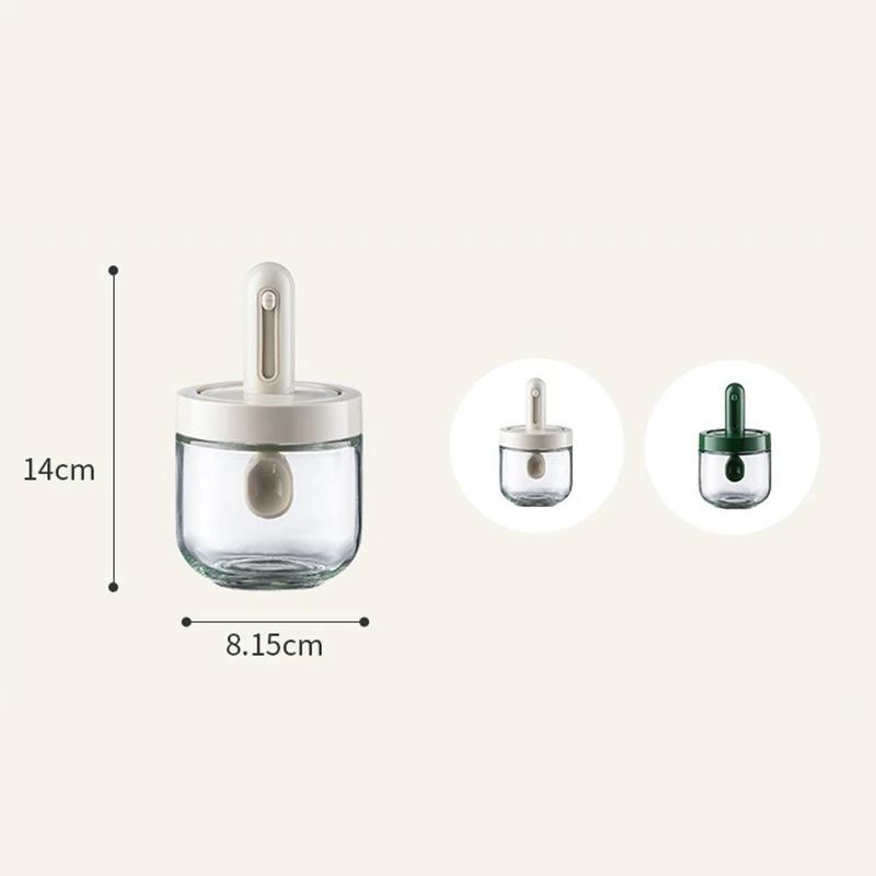 Выдвижная коробка для специй, герметичная стеклянная емкость с крышкой, органайзер для перца, сахара, соли, контейнер для приправ, кухонные принадлежности