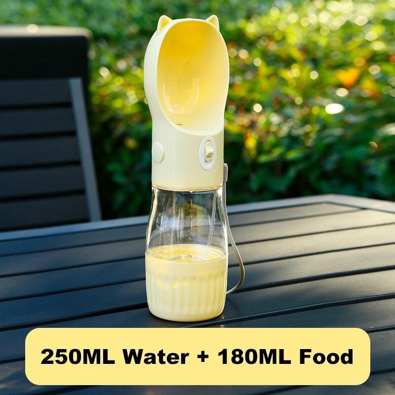 Portable Dog Water Bottle With Food Cup For Dog Cats Outdoor Walking Drinking Feed Dispenser Pet Supplies