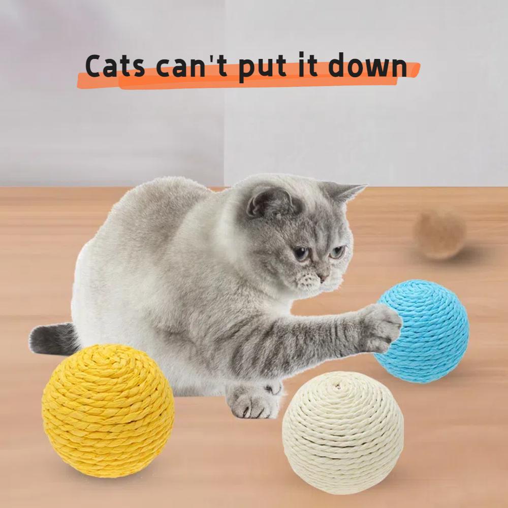Игрушка для кошек, сизаль, мяч, супербольшой, самоподъемный, скука, артефакт, чтобы дразнить кошку, палка, моляры, устойчивый к укусам мяч