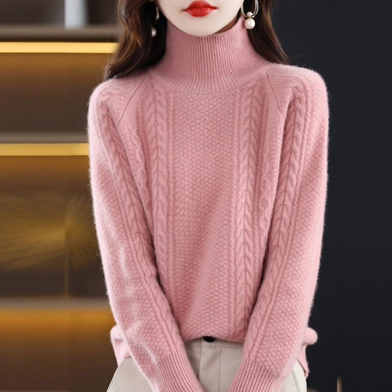 Женский кашемировый свитер Qinghe кашемир 30% кашемир 70% шерсть осенне-зимний кашемировый толстый пуловер мягкий и теплый