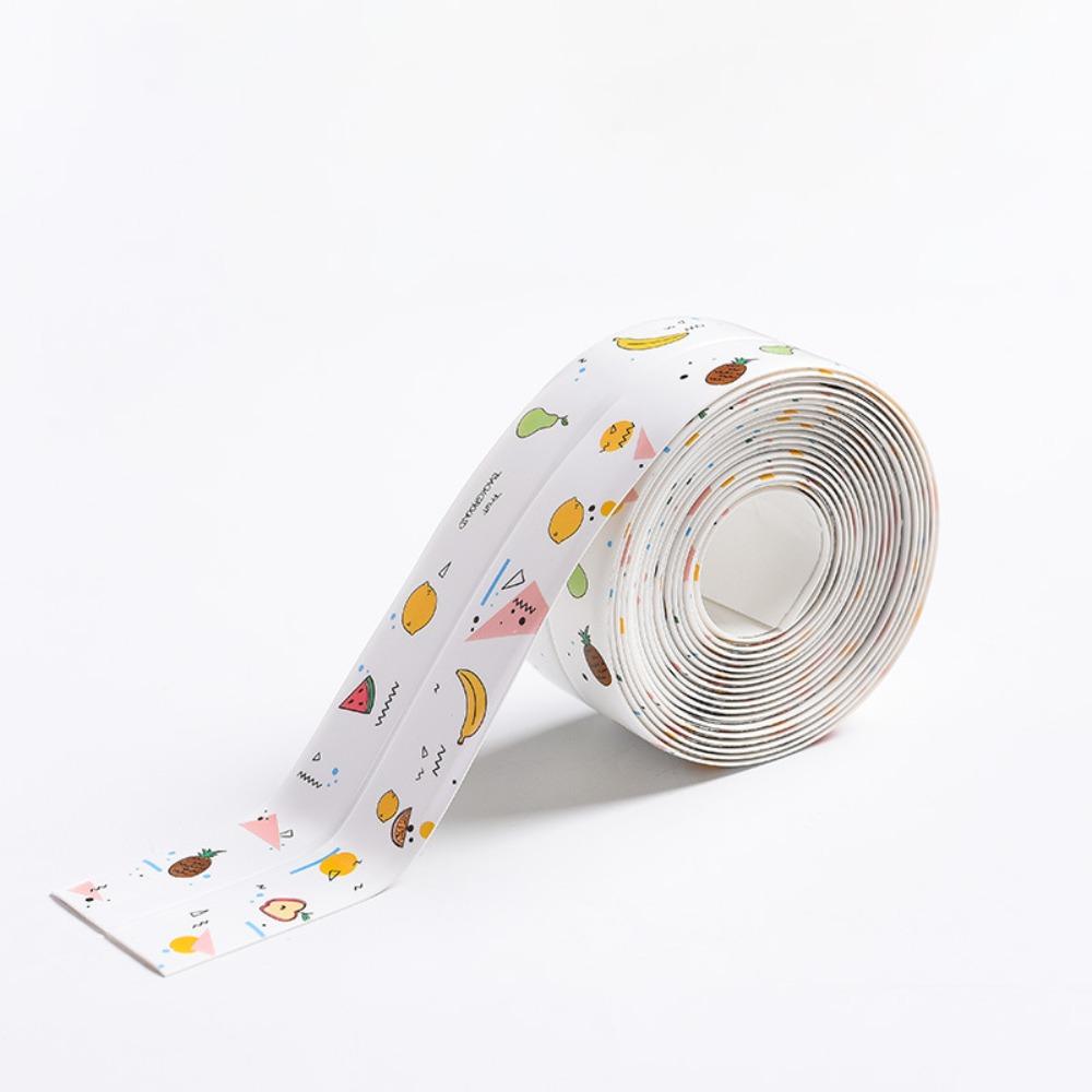 Водонепроницаемая лента для кухонной мойки, лента для углов мойки против плесени, ПВХ уплотнительная лента, лента с печатными наклейками, уплотнительная лента, самоклеящаяся кромка