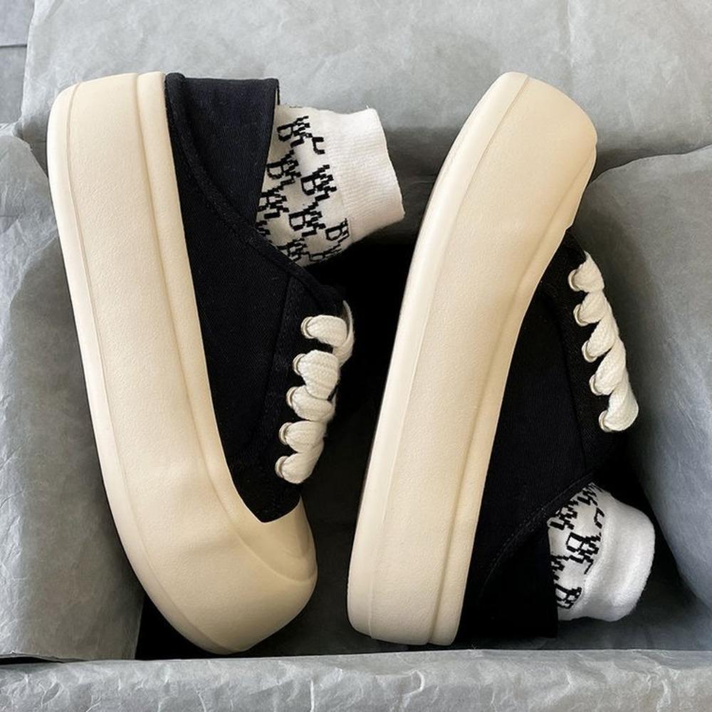 Summer Solid Color Casual Canvas Shoes for Women