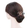 Girls Female Headdress Rhinestone Hair Claw Ponytail Holder Flower Duckbill Clip Hair Accessories