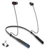 Bluetooth-наушники [С шейным ободком, Регулируемый шнур, 40 часов непрерывного воспроизведения] Беспроводные наушники с выпуклыми кнопками, Шумоподавление CVC 8.0