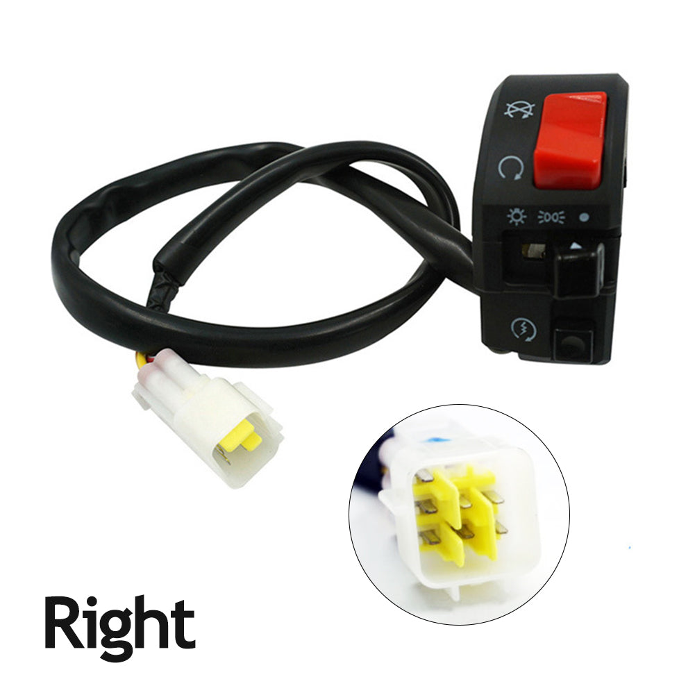 7/8" 22mm Motorcycle Switches Motorbike Horn Button Turn Signal Electric Fog Lamp Light Start Handlebar Controller Switch
