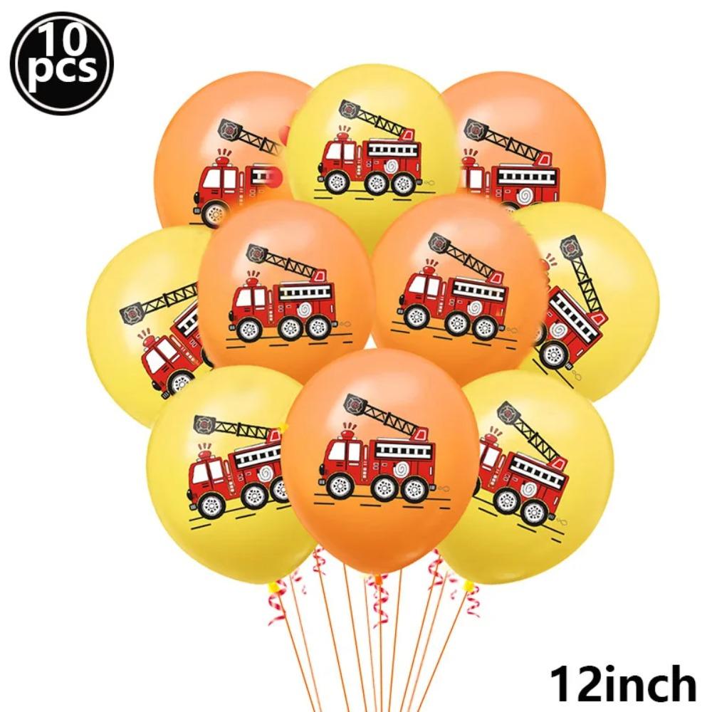 Firetruck Party Supplies Fire Paper Cups Fire Flame Drinking Straws Cake Topper Firefighter Birthday Party Decorations