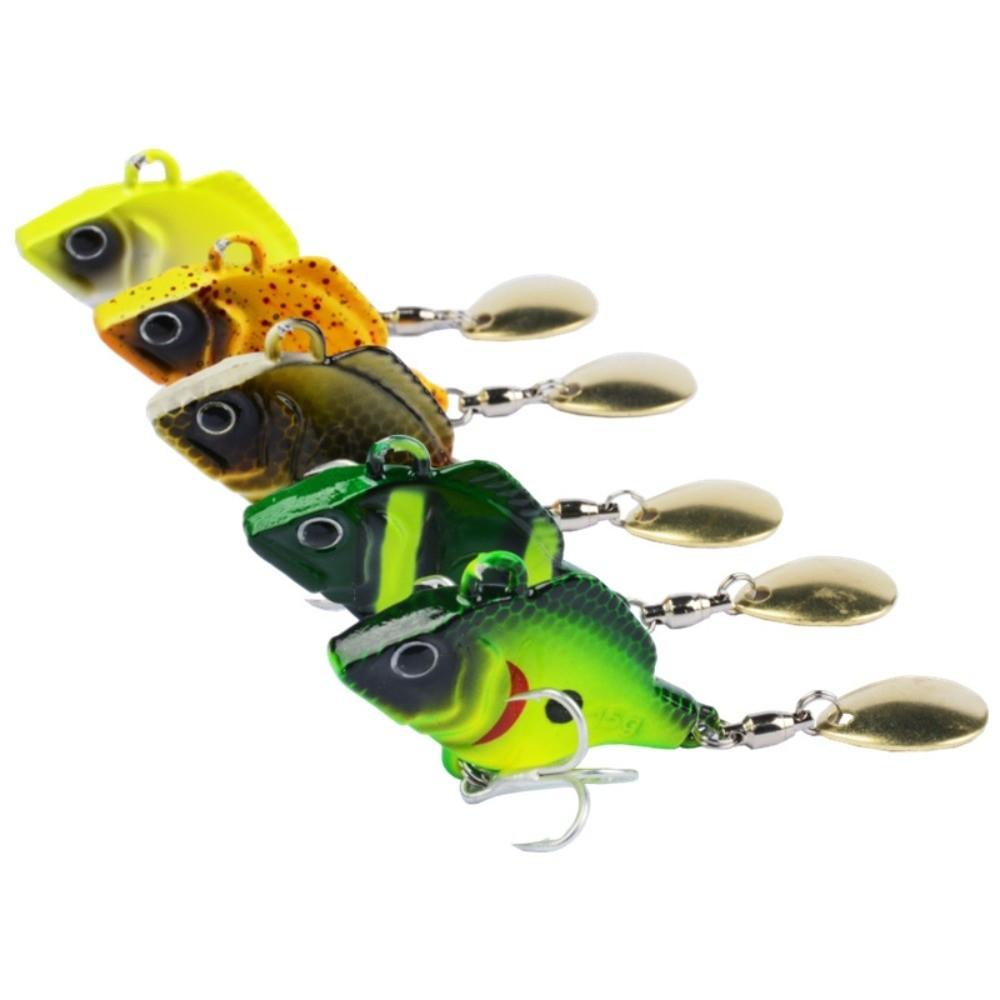 5pcs Vibration Bait Fishing Lures Kit with Box Fishing Lures Hooks Fishing Tool