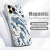 Магнитный чехол для Magsafe для iPhone 17 Pro Max, чехол с рисунком мультяшных акул, приятный на ощупь, для iPhone 16 15 14 13 Pro Max