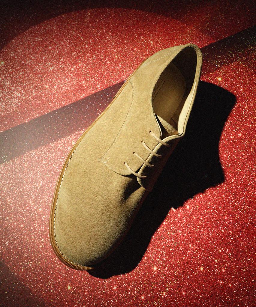 Firenze Atelier [Red Sole] Contemporary Wrinkle Derby 1600 [Ash Beige Suede]