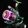 Новая цветная гальванизированная спиннинговая рыболовная катушка, гладкая, прочная, легкая, с полностью металлической головкой, аксессуары для рыболовных снастей для литья наживки