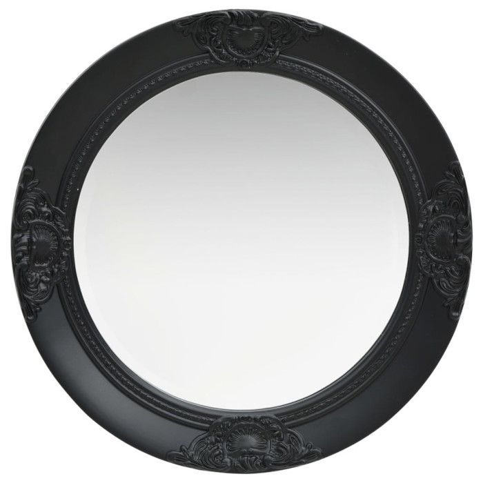 VidaXL Wall Mirror Baroque Style 50 Cm Black 320347