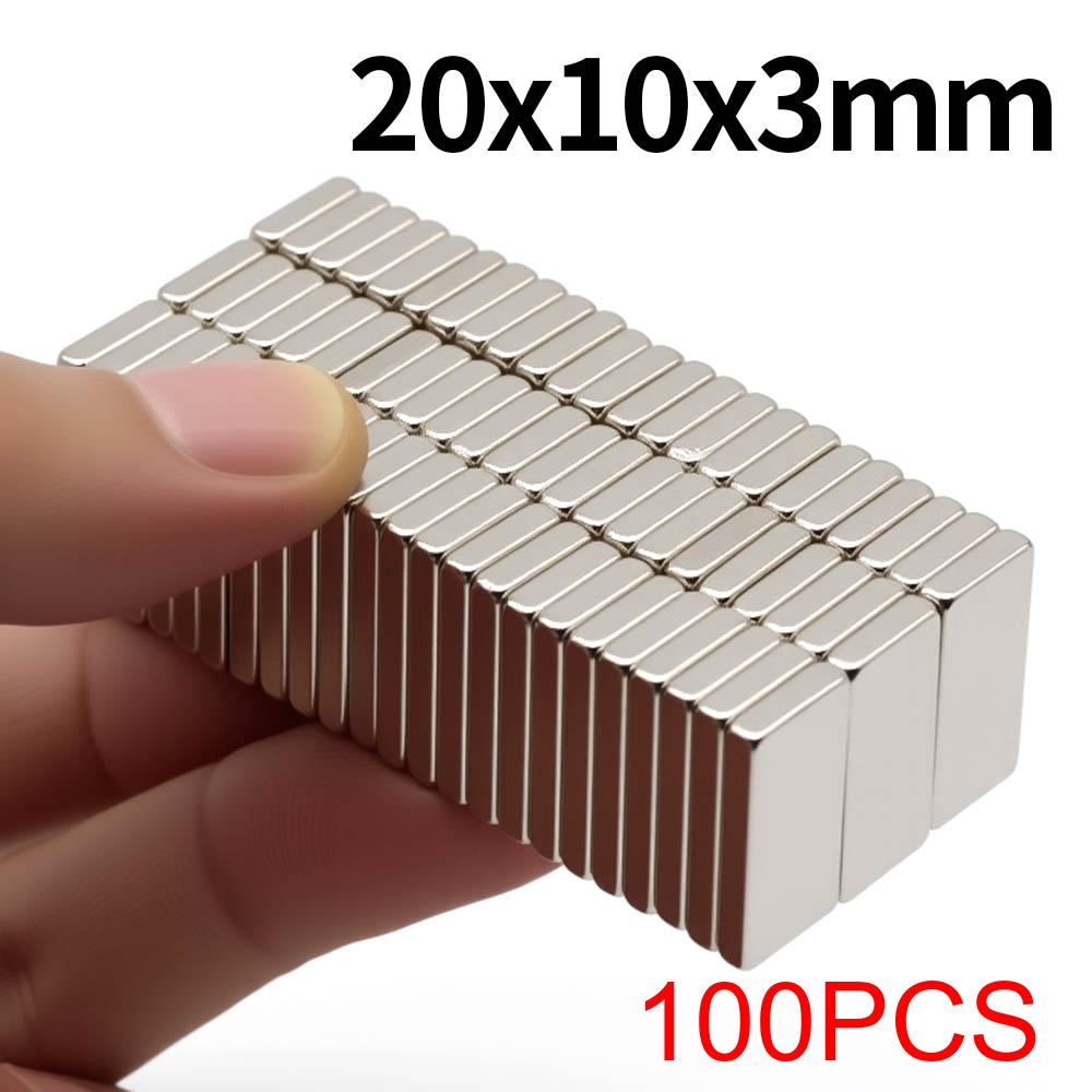 20x10x3мм Суперсильный неодимовый магнит N35 NdfeB Постоянный магнит иманес Блок Мощные магниты Магнит на холодильник