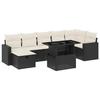 VidaXL Salon de jardin 8 pcs avec coussins noir résine tressée, ensemble de canapés d'extérieur, salon de jardin, ensemble 3274826