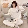 Пижама, Зимний теплый комплект из двух предметов, Домашняя одежда, Домашняя одежда, Милая и удобная пижама с героями мультфильмов