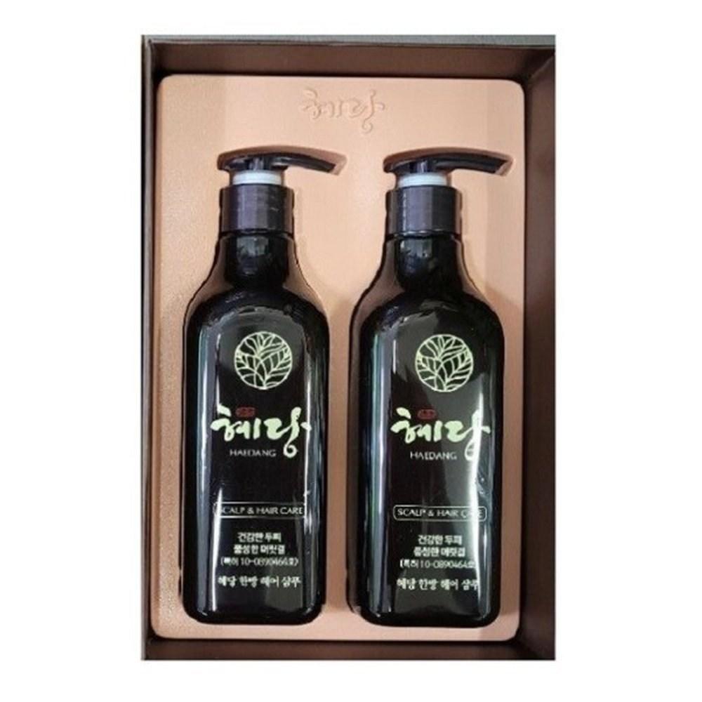 Hyedang Herbal Shampoo Hair Shampoo 2-Type Ingredient Set: Houttuynia cordata, Portulaca oleracea, Angelica gigas, 1 set