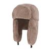 JIAHG Russian Pilot Warm Russian Pilot Cap for Men and Perfect for and Outdoor 3 with Ear Perfect for Fall and Slimming Brown Cap, Women, Unisex,