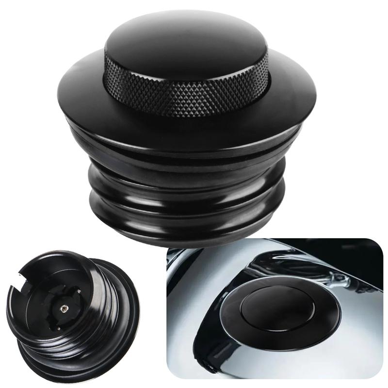 Алюминий ЧПУ Для Harley Sportster XL883 XL1200 Мотоцикл Масляный бак Крышка бензобака Всплывающая Dyna FXD Softail Fat Boy CVO Хром Черный