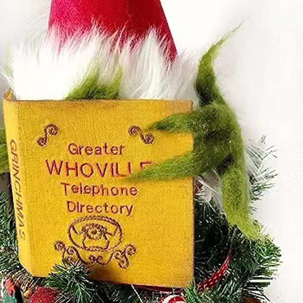 Рождественская елка Топпер клетчатая забавная плюшевая кукла украшение Рождественская елка украшение праздник