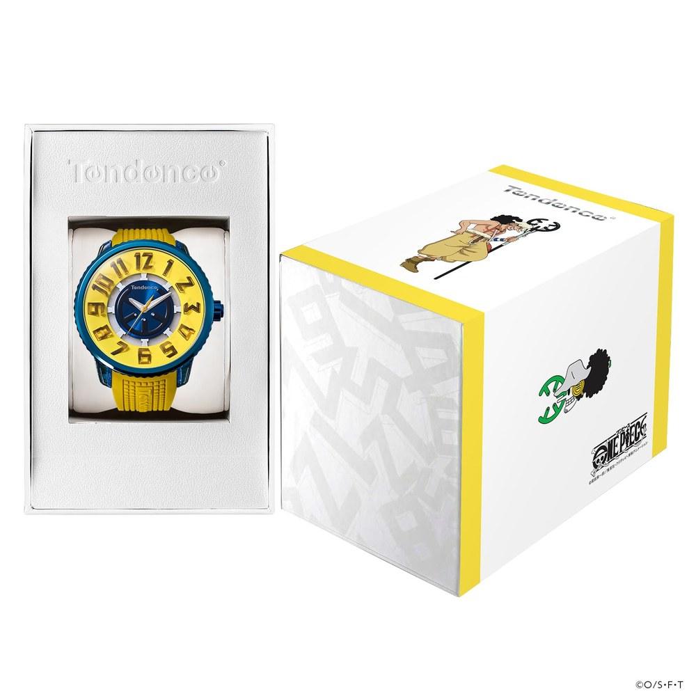 Tendence Коллаборация ONE PIECE Часы Усопп Кварцевая модель Водонепроницаемость 10 АТМ Минеральное стекло Желтый циферблат Унисекс
