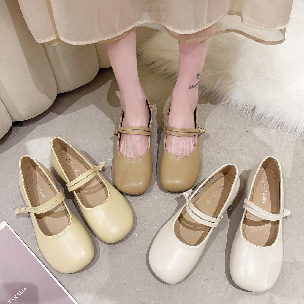 Round Head Low Heel Mary Jane Shoes Women's Summer 2025 New Korean Version Doudou Shoes Single Shoe Women's Manufacturer