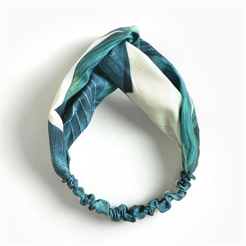 Женские Летние Богемные Повязки для Волос с Принтом, Ретро Кросс Тюрбан, Банданы, Аксессуары для Волос, Повязка на Голову