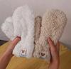 Women's Winter Gloves Plush Warm Fur Mittens