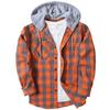  Plaid Pattern Men's Long Sleeve Hooded Shirt Jacket With Chest Pocket, Men's Casual Fall And Winter Coat