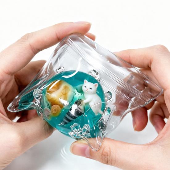 Ocean Seashells Stress Ball Anxiety Relief Clear Ball Squeeze Toy Home Office Workers Hand Relaxation Sensory Ball