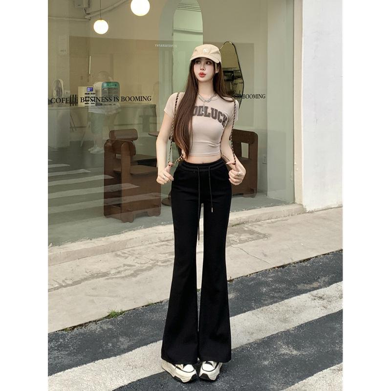 Женские расклешенные штаны для йоги в американском стиле с высокой талией 2024 года