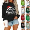 Women's Casual Fashion Round Neck Long Sleeve Christmas Printed Sweatshirt