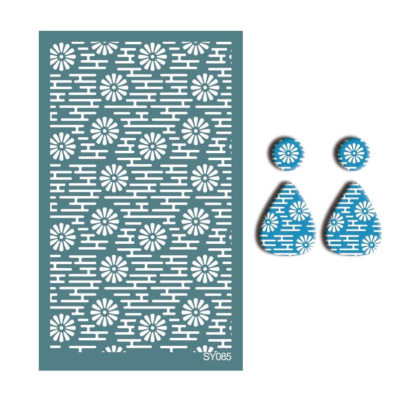 Полимерная глина Раскрашивание Шелкография Трафарет Многоразовый Линейный узор Печать Глиняные штампы DIY Серьги Изготовление ювелирных изделий Керамические инструменты