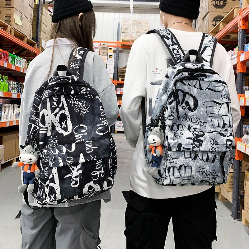 Trendy Schoolbag for Students: Men's & Girls' Junior High, High School, College Canvas Backpack