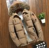 Winter Down Coat Men's Button Zipper Design Fur Collar Hooded Down Jacket Thick Warm White Duck Down Coat Parka Brand Men Clothing